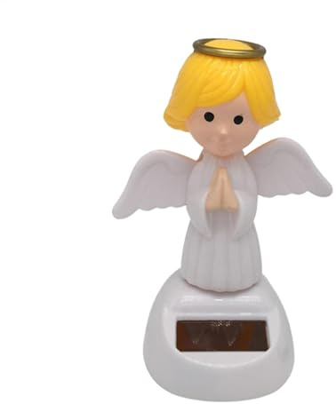 Solar Wackelfigur Engel, Solarbetriebene Wackel Engel, Niedliches Solar Tanzende Engel Wackelfigur Spielzeug für Auto Armaturenbrett Zuhause Büro Schreibtisch Dekoration, Geschenk für Fahrer Kinder