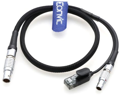 Eonvic 1B 10 Pin Male to RJ45 Ethernet Camera Control Cable & 2 Pin Male Cable for ARRI Alexa MiniLF XT SXT S35 Signal Data Cable
