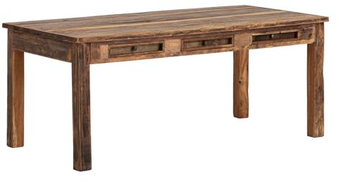 Woodkings Esstisch Sumatra | Holztisch 180x90 aus Altholz | rustikaler Tisch für Küche und Esszimmer | Küchentisch im Landhausstil