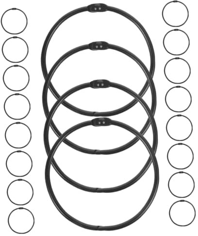 Cabilock Duschvorhanghaken-Set Aus Metall 20 Runde Duschhaken Kein Verkratzen Ideal Für Badezimmer