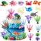 3D Meerestiere Tortendeko, Cake Topper Geburtstag, Ozean Thema Tortendeko Geburtstag, Cake Topper Meerestiere, Meerestiere Deko Torte für G eburtstag