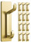 pickpiff 12-Pack Self Adhesive Hooks: Gold Stick-On Hook 6KG, Wall and Door Hanger for Hanging Towel Coat Robe