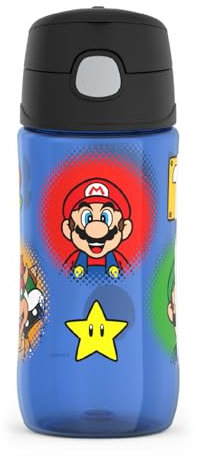 THERMOS FUNTAINER Bouteille d'hydratation en plastique avec bec verseur Mario 473 ml