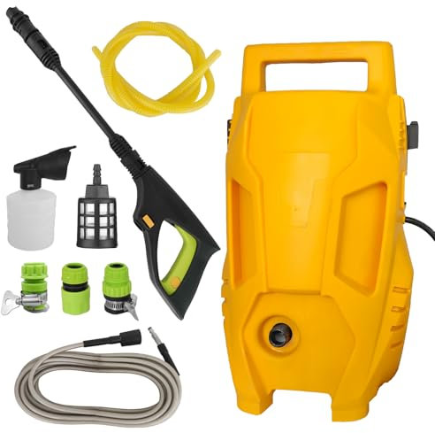 Pressure Washers, Power Jet Washers, Pressure: max. 110 bar, Flow Rate: 360 l/h, Power Washers with 7M High-Pressure Hose for Car Patio Garden Fences Yard