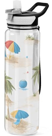 Borraccia sportiva da 1 l, design a tenuta stagna, borraccia in plastica Tritan senza BPA, per scuola, ufficio, palestra, ciclismo