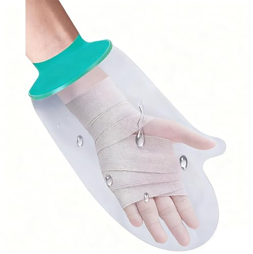 Generico Protezione Doccia Mano, Protezione Gesso Braccio, Protezioni Morbide e Confortevoli per Polso, Dito, Sacchetto per Gesso Riutilizzabile per Bendaggi, Medicazioni
