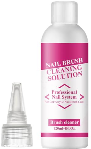 Huayeex Slip Solution for Gel Nails - Nail Brush Cleaner 120ml - Manicure Brush Cleaner for Professionals Beauty Lovers Salon Beginners Ladies Competitions Women