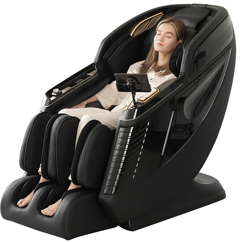 DUANDUAN Massagesessel, Zero-Gravity Dual SL-Track Power Shiatsu Massage Chair mit Körper-Scan, Heizfunktion, 24 Automatikprogrammen, individueller Massage und kabellosem Laden