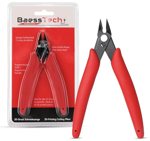BaessTech 3D Printing Cutting Pliers - Precision Side Cutter with Sharp Blade & Ergonomic Handle, 3D Printer Tool for Cutting PLA, ABS, PETG Filament & Editing 3D Printing Models