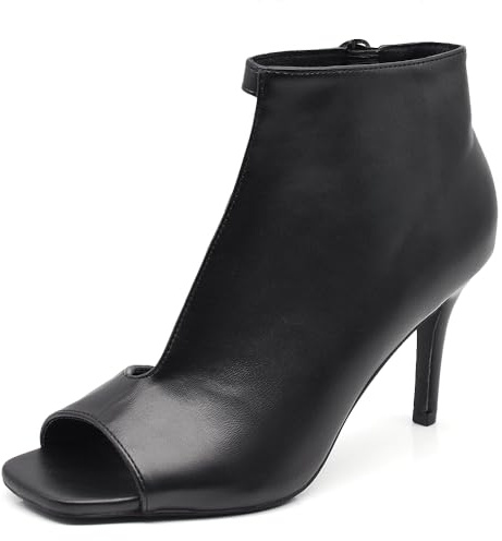 Stivaletti Scarpe da Donna Sandali A Tronchetti Spuntati da Sera Cerimonia Matrimonio Tacco A Spillo LY7901 Nero N.39