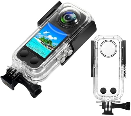 WZKOZDR Ersatzteile Für Insta360 für EINE X3 Dive Fall wasserdichte Gehäuse Für Insta 360 Unterwasser Schutz Box Panorama Action Kamera