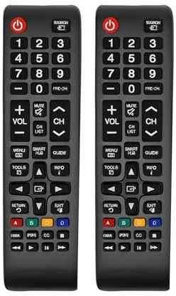 2 mandos a distancia universales para Samsung Smart TV, mando a distancia de repuesto compatible con todos los televisores Sam-Sung (2025-2018), incluye series de modelos AA59 BN59, fácil instalación