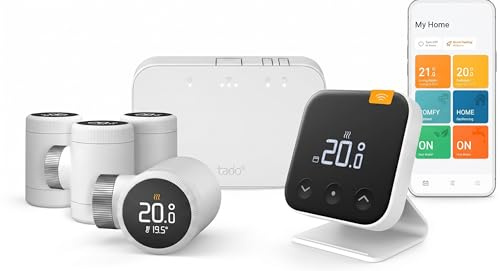 tado Wireless Smart Thermostat X – Starter Kit with tado Smart Radiator Thermostat X and Smart Radiator Thermostat X – Trio Pack