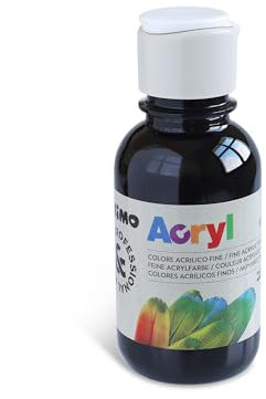PRIMO Hobby & Professional - Peintures Acryliques Fines Professionnelles, Bouteille 125 ml, Finition Mate Couvrante, Peinture Permanente pour Divers Supports, Idéale pour Découpage et Loisirs Créatifs