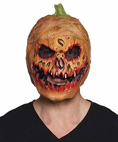 Boland 97556 - Latex-Maske Horror-Kürbis, Vollmaske, Grusel-Maske, Killer, Kostüm, Karneval, Mottoparty, Halloween