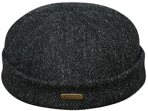 Sterkowski Docker Leon Beanie Harris Tweed, anthrazit, 55