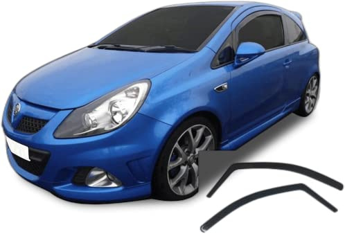 AC WOW 2x Wind Deflectors for Vauxhall Corsa D & E 3-door Hatchback 2006 2007 2008 2009 2010 2011 2012 2013 2014 2015 2016 2017 2018 2019