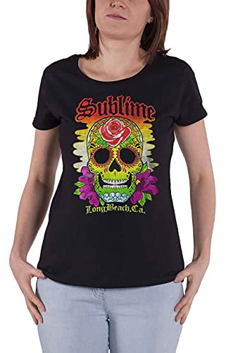 Sublime Colour Skull T-Shirt schwarz M