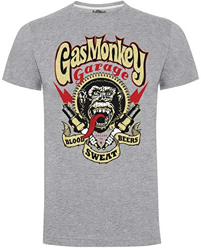 Gas Monkey Garage T-Shirt Sparkplugs Grey-XXXL