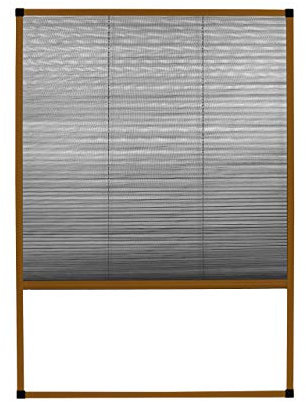 APANA Fliegengitter Plissee für Dachfenster 140x170 cm – Insektenschutz zum Zuschneiden aus Aluminium & Polyester – Mückenschutz für Dachschrägenfenster mit Bürstendichtung