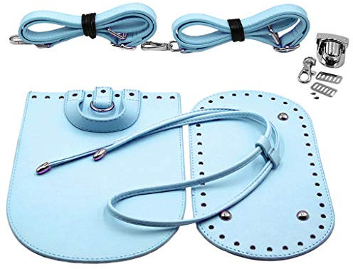 Hellery 7telig Taschenzubehör, inkl. Taschenboden Tascheneinlegeboden Taschenseiten, Schulterriemen für Handtasche - Licht Blau