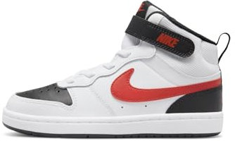 Nike Court Borough 2 GS, Scarpe da Basket, White/University Red/Black, 38.5 EU