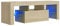 vidaXL TV Schrank mit LED-Leuchten Lowboard Fernsehschrank Fernsehtisch Sideboard HiFi-Schrank TV Möbel Tisch Board Sonoma-Eiche 120x35x40cm
