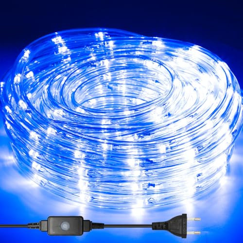 Cecaylie 30m LED Lichterschlauch 720 LEDs Lichterkette Schlauch Leiste Außen und Innen Blau für Garten Party Hochzeit Weihnachten Deko