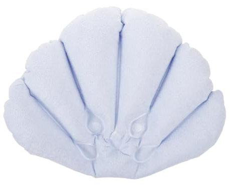 Milisten Spa Badewannenkissen Muschelförmiges aufblasbares Badewannenkissen Spa Badewanne Kissen Nackenstütze aufblasbares Kissen mit Saugnäpfen für Badezimmer Badewanne