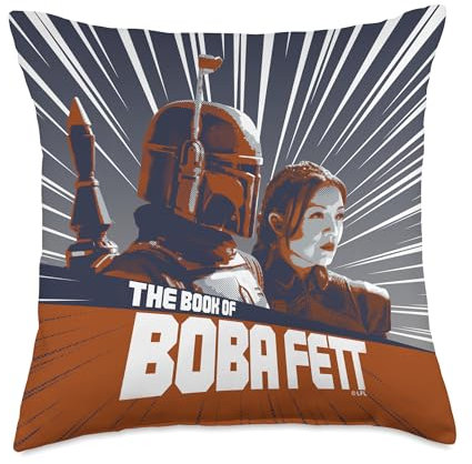 Star Wars The Book Of Boba Fett Retro Graphic Poster Throw Pillow