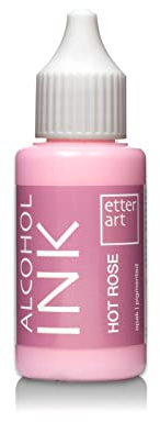 Etter Art hochwertige Alcohol Farbe für Kunstharze I Färben Sie Ihr Epoxidharz mit unseren Inks I Hohe Pigmentierung & keinen Braunstich mit unseren Farben I Hote Rose Opak