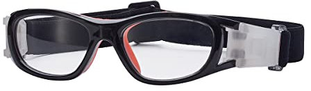 Gafas Deportivas para Fútbol, Baloncesto, Tenis y Correr - Gafas de Seguridad Ajustables para Adultos y Niños (Negro)