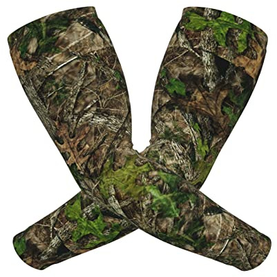 FJAUOQ Unisex leichte kühlende Armstulpen Camouflage Jagd Grün Kompression Wärmer Abdeckung für Outdoor-Aktivitäten, Siehe Abbildung, One size