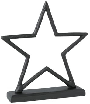 Villeroy & Boch - Black Xmas Stern groß, 25x1,5x24 cm, Weihnachtsdekoration aus Metall, Schwarz