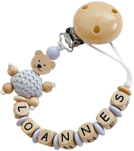 personaliertesgeschenk mit Namen für Mädchen oder Junge Geschenk personalisiert zur Geburt & Taufe Teddy Bär Blau Rosa Grau (Blau)