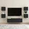 Tidyard TV Wandschrank Wohnwand Anbauwand Schrankwand HiFi Schrank Hängeschrank Fernsehwand Fernsehschrank Mediawand Fernsehtisch Wohnzimmer Wohnzimmersets 30,5 x 30 x 30 cm (B x T x H) Schwarz
