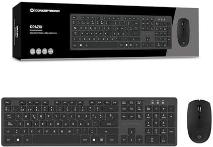 CONCEPTRONIC ORAZIO01ES Wireless Keyboard & Mouse Kit, Spanish Layout