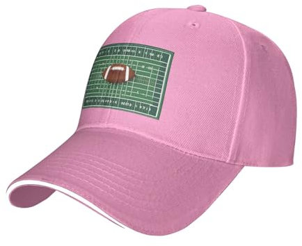 YYHWHJDE Unisex American Football Sport Print Baseball Cap Atmungsaktiv Leicht, Rosa, One size
