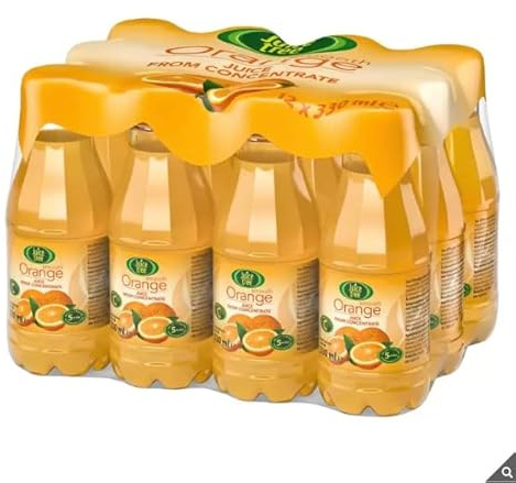 Juice Tree Orange Juice- From Concentrate - Great for Lunchboxes - Great Flavour - 12 x 330ml