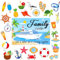 Qyeahkj 26Pcs Family Cruise Door Magnets Decorations Family Cruise Ship Door Magnetic Family Carnival Cruise Stickers Decals for Car Fridge Refrigerator Anniversary Party Sign Decors Supplies Favors