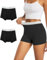 TIICHOO Periodenunterschwäsche Starke Blutung für Tag und Nacht Saugfähigkeit Bequem Boxershorts Unterhosen Damen 2er Pack(Medium, Schwarz)