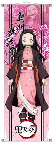 Demon-Slayer Poster Nezuko Poster Demon-Slayer Anime Poster Nezuko 25×70cm für Wanddekoration Rollbild Anime Poster für Wanddekoration Raumdekoration