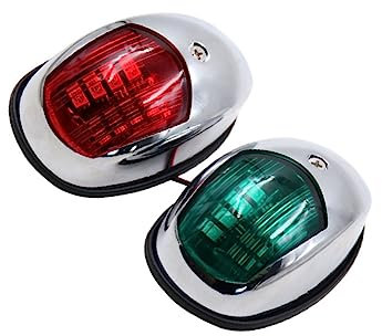 2 Stück Navigationslichter Für Boote - Hafen Steuerbordlampe - Wasserdichtes Ip67 Buglichter Für Yacht, Schnellboot, Fischerboot Und Ponton