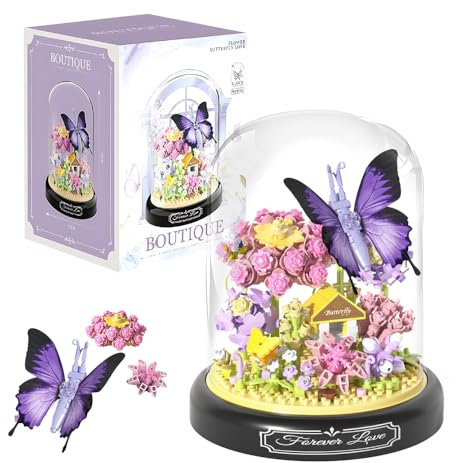 Fiotha Set di Blocchi da Costruzione per Bouquet, 582 Pezzi, Creativa Fiori Artificiali, Regalo per Ragazze dai 8 Anni in Su e Adulti