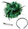 Green Fascinators for Weddings, Fascinator Wedding Hat Clip for Women, Fascinator Clip Women Accessories for Race Royal Ascot Cocktail Tea Party Hair Accessories