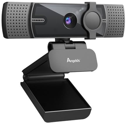 Angekis Ultral HD 4K Webcam with Microphone Plug and Play for PC, Laptop, MacBook Pro, Windows XP/Vista/7/8/8.1/10