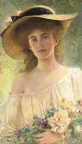 PSVDCTOO Vintage Malerei Poster Leinwand Malerei Ewiger Sonnenschein von Albert Lynch Drucke auf Leinwand für Home Dekoration 60x90cm