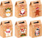 DIYDEC 24 Stück Weihnachten Geschenktüten, Weihnachtstüten Papiertüten mit Griff Kraftpapier Tüten Weihnachten Geschenktaschen für Xmas Weihnachtsdekoration Weihnachtsfeier