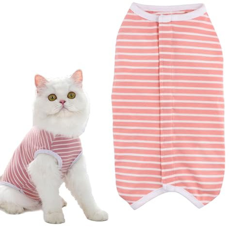 Amexo Recovery Suit for Dogs Alternative Electronic Cone Collar Anti-Licking Post Operative Jumpsuit Dog Surgical Recovery Suit for Dog Cats (Pink,XS)