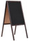 Tableau noir double face en bois de cèdre sur pied 40 x 60 cm